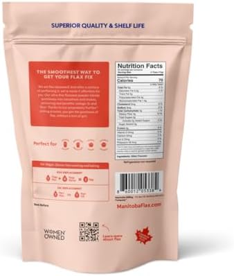 Premium Flaxseed Powder (NEW LOOK!) | Manitoba Flax by Manitoba Milling Co.| 2 lb. bag | 3000 mg Omega-3, Fiber, Plant Protein | Vegan, Non-GMO, Gluten Free
