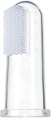Brilliant Baby Finger Toothbrush - Silicone Gum Massager and Teether Brush for Babies and Toddlers - Kids Love Them, Clear, 2 Count (02551C)