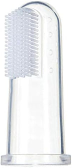 Brilliant Baby Finger Toothbrush - Silicone Gum Massager and Teether Brush for Babies and Toddlers - Kids Love Them, Clear, 2 Count (02551C)