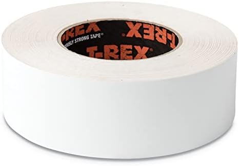T-REX Ferociously Strong Tape, Duct Tape with UV Resistant & Waterproof Backing for Wood Brick Concrete and More, 30 yd. x 1.88", White, 1-Roll (241534)
