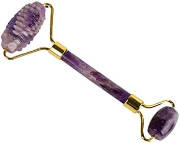 Natural Amethyst Jade Roller Gouache Scraper for Face Gua Sha Massage Tool Set SPA Scraping Stone Facial Lift Up,Type 4