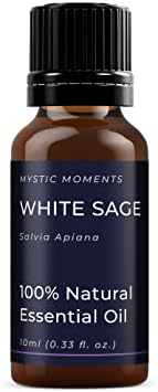 Mystic Moments | White Sage Essential Oil 10ml - Pure & Natural Oil for Diffusers, Aromatherapy & Massage Blends Vegan GMO Free