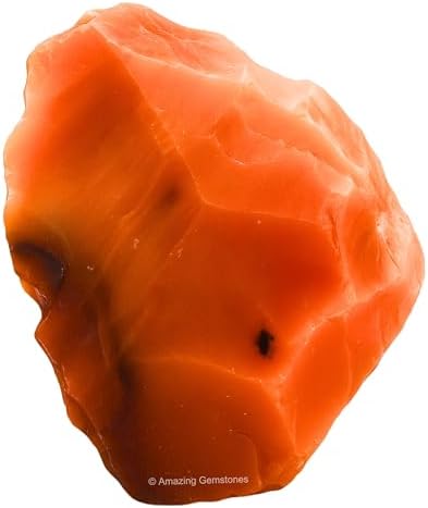Amazing Gemstone Carnelian Raw Crystals and Healing Stones, Natural Rocks For Tumbling - DIY Raw Stones And Crystals (1 Piece)