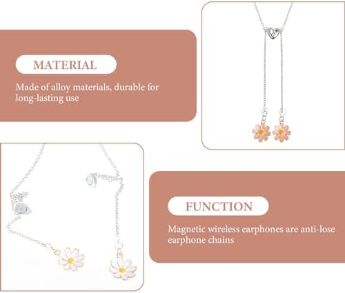 Wireless Earphone Chain Anti-Lost Magnetic Holder Lightweight Comfortable Necklace Strap for and Earbuds Daily Outdoor Use