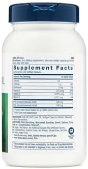 GNC Cod Liver Oil Omega 3 Supplement, 260mg EPA and DHA, Supports Heart, Brain, Skin, Eye and Joint Health, 90 Softgels