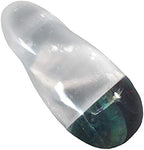 CrystalAge Selenite & Rainbow Fluorite Spiral Wand ~ 60 x 25mm