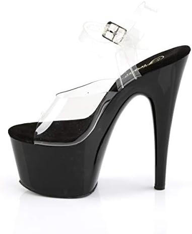 Pleaser Women's Rhinestone Heart Heeled Sandal, Red, Size 5, Big Kid & Adult