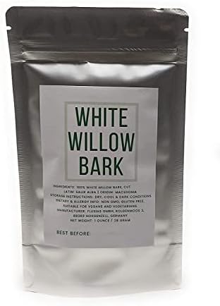 White Willow Bark - Dried, Cut, Natural Salix Alba - Origin: Macedonia - Net Weight: 1oz/28g