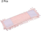 MECCANIXITY Chenille Microfiber Mop Replacement Heads 39x12cm for Wet/Dry Mop Floor Cleaning Pads, Pink Pack of 2
