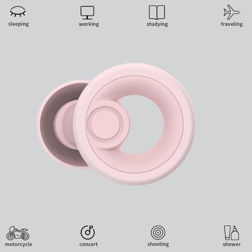 Jayine Ear Plugs for Noise Cancelling Ear Protection EarPlugs for Sleep,Concerts,Work,Study,8 Size Eartips with Small Box,Perfect -30dB Silicone Earplugs for Noise Reduction