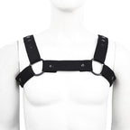 Men's Neoprene Chest Harness with Elastic Shoulder Straps Halloween Costume Belt