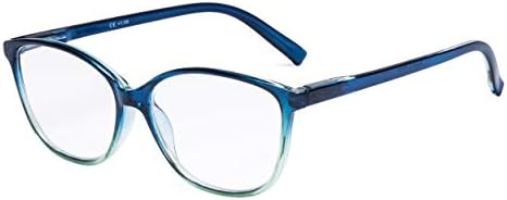 CessBlu Ladies Reading Glasses 5 Pairs Oversize Reader Eyeglasses for Women Reading Cat-eye Design with Spring Hinge