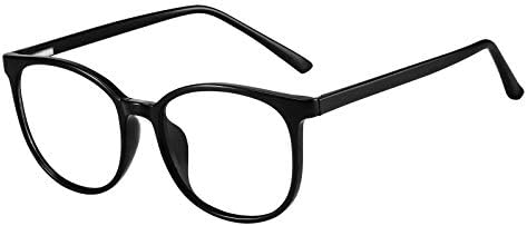 FONHCOO Blue Light Blocking Glasses Fashion Round TR90 Frame Transparent Eyewear Anti UV Computer Glasses for Women Men