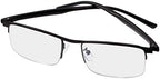 MIRYEA Progressive Multifocus Computer Reading Glasses Blue Light Blocking Multifocal Readers for Men and Women Multi Focus Eyeglasses Eyewear Anti Glare Light Weight TR90 Semi-rimless Frame
