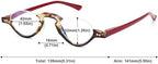 Half Moon Reading Glasses Blue Light Blocking Computer Readers Spring Hinge Small Retro Half Frame Eyewear