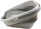 SAMMART 9.5L (2.5 Gallon) Collapsible Rectangular Handy Basket/Bucket (Grey)