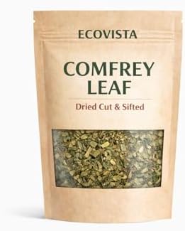 Comfrey Leaf Dried Cut & Sifted | Symphytum Officinale | Natural Herbal Leaf | For Topical & External Use Only - 2oz pouch