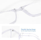 OPTOFENDY Folding Reading Glasses for Women Men, Small Spring Hinge Readers, Portable Blue Light Glasses with Zipper Case
