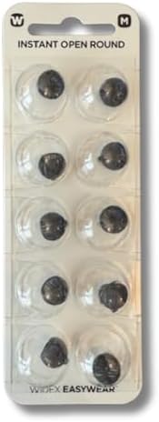 Widex Instant Open Round Domes – Comfortable Universal Fit for Hearing Aids, Enhanced Sound Clarity (Medium)