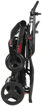 Porto Mobility Ranger Dorsia – 30 lbs Ultra Lightweight Foldable Carbon Electric Wheelchair, Dual Brushless Motors, 12Ah Long Range Battery, Compact Travel Power Chair + Free Travel Bag