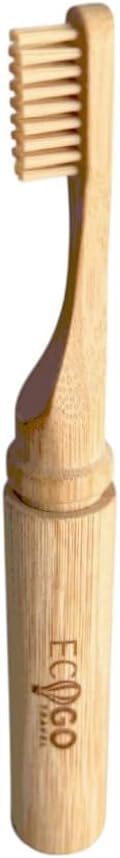 Foldable Bamboo Toothbrush with BPA-Free Soft Bristles | Eco-Friendly, Travel-Sized, Reusable Compact Case, Biodegradable Recycled Packaging