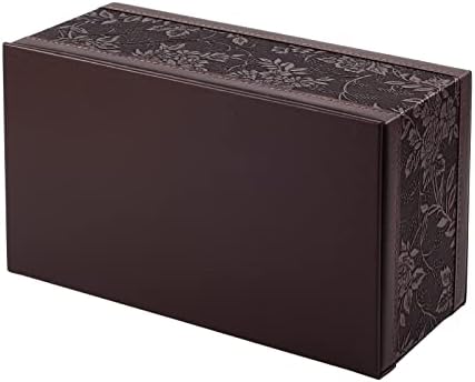 Antique PU Leather Tissue Box Holder Cover Rectangular Napkin Case Dispenser,Home Office Car Tissue Holder with Magnetic Bottom,Facial Tissue Organizer (Retro)