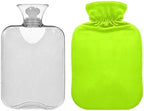 Lemon Green Hot Water Bottle Hot or Cold Water Bottle with Soft Cover Hot Water Bag for Pain Relief, 1 Liters