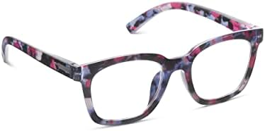 Peepers by PeeperSpecs Women's to The Max Square Blue Light Blocking Reading Glasses, Pink Quartz, 49 + 0