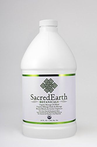 Organic Massage Oil Blend (½ Gallon) - Unscented, Nut Oil Free, Gluten Free and USDA Certified Organic