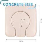 PU Commode Seat Cushion with Sponge Padded,C Shape Waterproof Soft Pad,Suitable for Bedside Commode Chairs,Raised Toilet Seats(Beige)