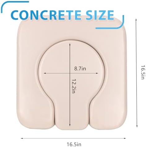 PU Commode Seat Cushion with Sponge Padded,C Shape Waterproof Soft Pad,Suitable for Bedside Commode Chairs,Raised Toilet Seats(Beige)