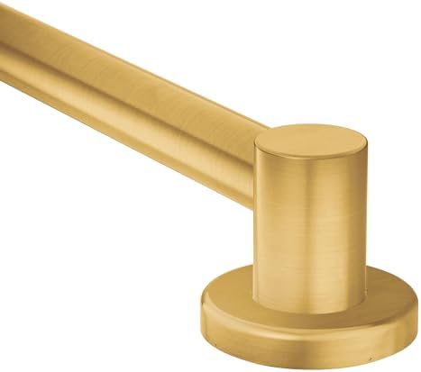 Moen YG0418BG Bathroom Safety 18-Inch Stainless Steel Modern Bathroom Grab Bar, Brushed Gold