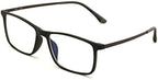 TR90 /w Flexible Titanium B Rectangle Reading Glasses - AR Anti-Reflective Coating - Computer