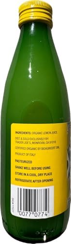 Trader Joe's Organic 100% Sicilian Lemon Juice, not from concentrate (8.45 Fl Oz)