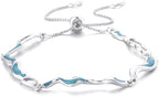 Sparkly Link Bracelet For Women,Sparkly Crystal,Adjustable Cubic Zircon Silver Chain Bracelet For Jewelry Gift