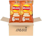 AMBARII Walkers Roast Chicken Flavored Potato Crisps, 25g Bags, 12 Count Multi-Pack
