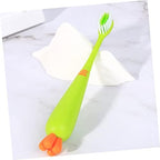 Cartoon Carrot Toothbrush Set 4 pcs Soft Bristle Kids Toothbrushes for Toddlers for Training and Teething Suitable for Boys and Girls