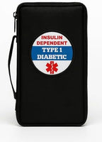 Type 1 Diabetic Insulin Dependent Medical Alert Sew-on Patch Embroidered with Black Rim 2.5 inch