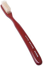 Acca Kappa Vintage Toothbrush - Red and Black 2-Pack Bundle - Pure White Bristles Retro-Style Ergonomic Handle