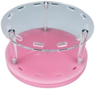 12 Holes Acrylic Rotatable Tweezers Holder, Eyelash Makeup Grafting Tweezer Display Stand Extensions Organizer Training Rack Beauty Tools (Pink)