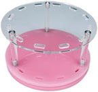 12 Holes Acrylic Rotatable Tweezers Holder, Eyelash Makeup Grafting Tweezer Display Stand Extensions Organizer Training Rack Beauty Tools (Pink)