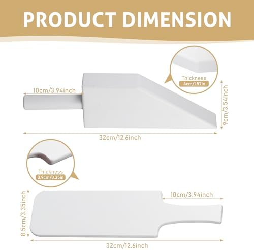 Leinuosen Mattress Lifter & Bed Maker Tool for Changing Sheets, Mattress Wedge Elevator, Bed Sheet Tucking Paddle Effortless Lifting Tuck Sheets Alleviating Back Pain(Pine Wood,White)