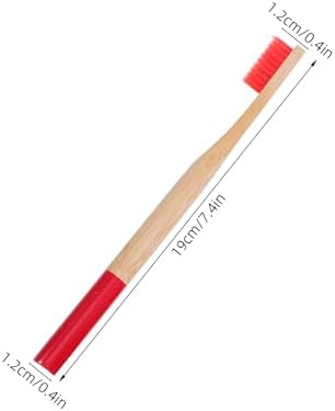 FRCOLOR 4Pcs Bamboo Toothbrushes for Adults with Soft Bristles Eco Friendly Manual Toothbrush Set Ergonomic Non Slip Handle for Travel and Home Use