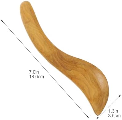 LALAFINA Multifunctional Scraping Massage Tool for Face and Body Wooden Gua Sha Board for Blood Flow Improvement and Skin Relaxation 4Pcs Set for Women Body Care