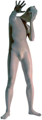 LESOYA Men's Sexy Plus Size 8D Oil Shiny Glossy Full Bodystocking High Elastic Bodysuit Catsuit Attatched Gloves Toes Hood