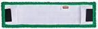 Rubbermaid Commercial Products 18 inch Adaptable Flat Mop Microfiber Pad Green for Janitorial/Professional Cleaners and Light-Duty Cleaning/Mopping with Tab/Pocket Functions