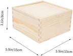SOESFOUFU Wooden Wedding Candy Box 15x15x8cm Pull-out Favor Case Portable Stylish Wooden Candy Container for Bridesmaid and Party Supplies