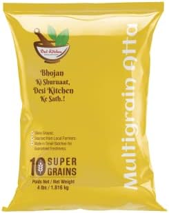 Desi Kitchen Multigrain (10 Super Grains) Wheat Flour (Chakki Atta) 4lbs