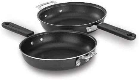 Cuisinart FP2-24BK 10-inch Nonstick Set Frittata Non-Stick Sauce Pan, Black/Stainless Steel