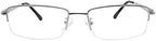 Mens Womens +3.25 Silver Color Reading Glasses Half Rim Readers Spectacles